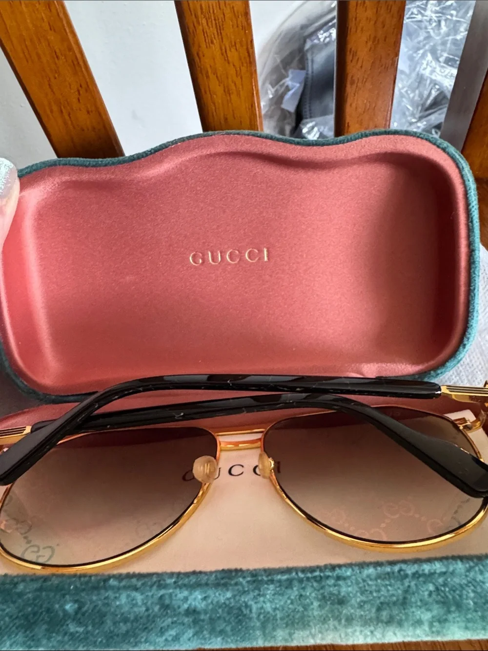 Gucci GG1220s Sunglasses with Brown Monogram Lenses